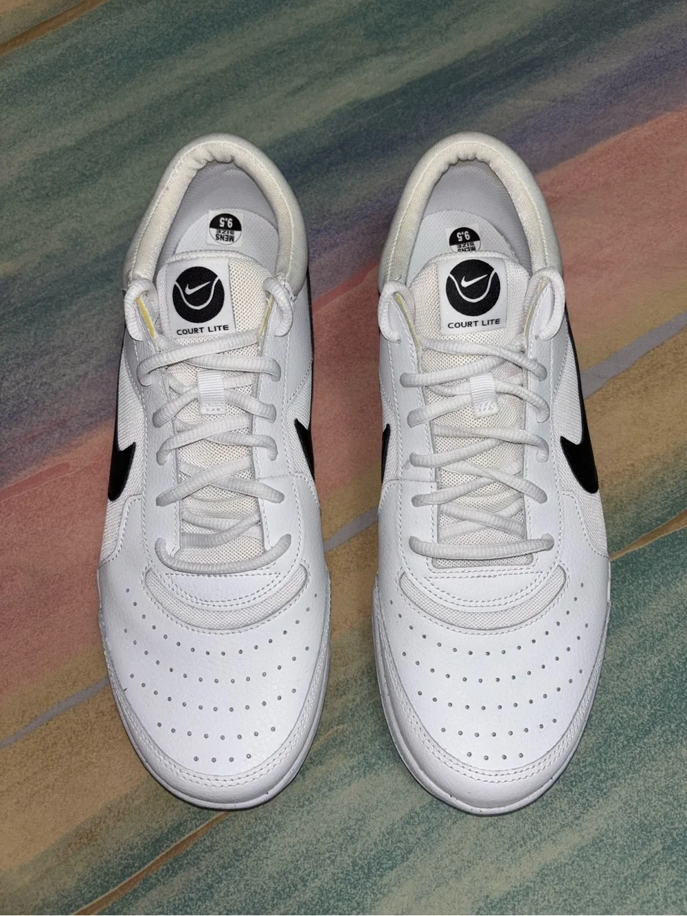 Nike Court Air Zoom Lite 3 DV3258-101 Tennis Shoes Men's White Leather mens 9.5